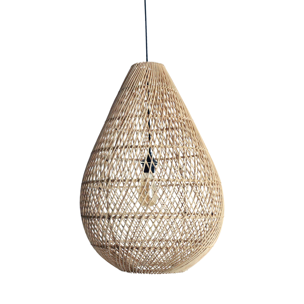 Maze druppel rotan hanglamp naturel - Ø 45x65 cm