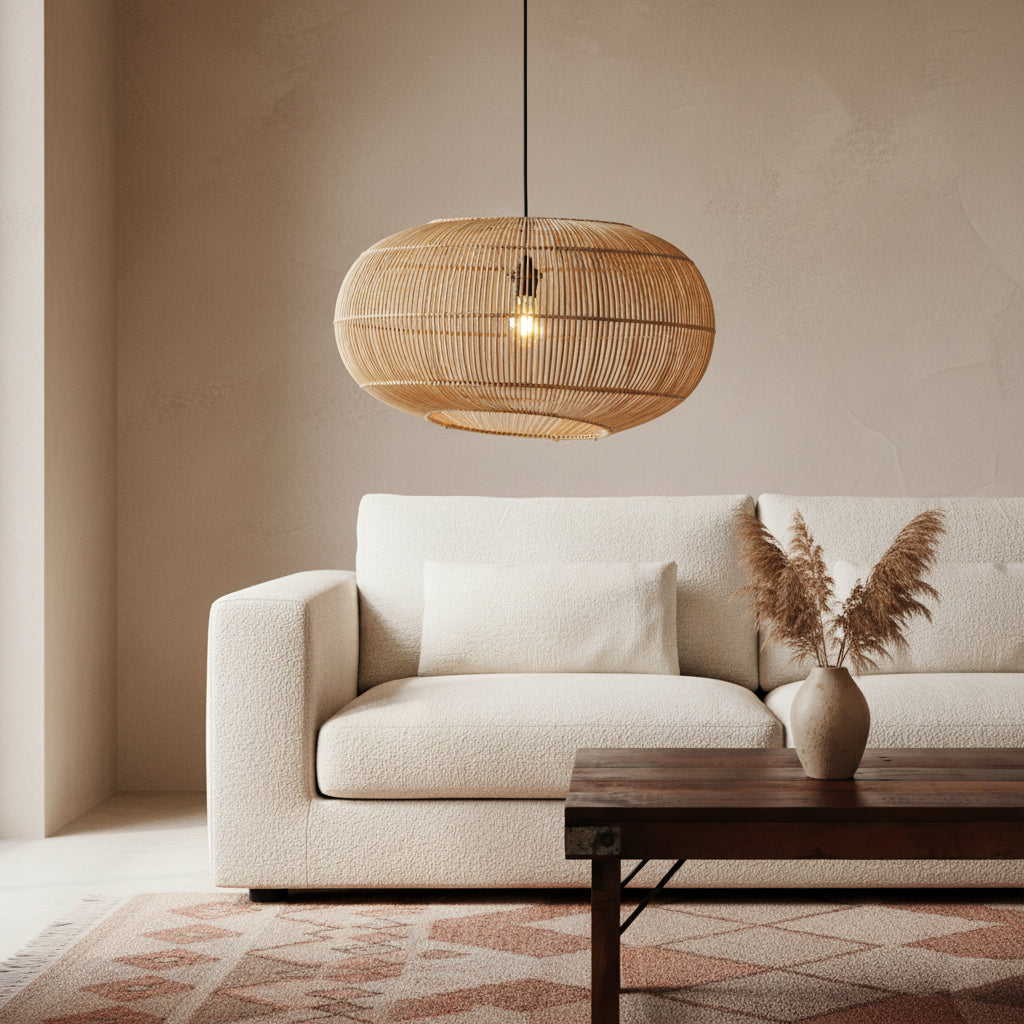 Luna rotan hanglamp Orbit -Ø 62x37 cm