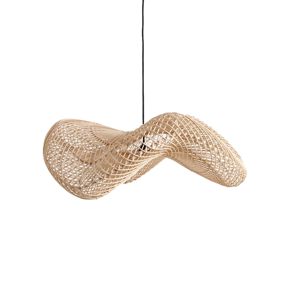 Wave rattan pendant lamp L - Ø 71x26 cm