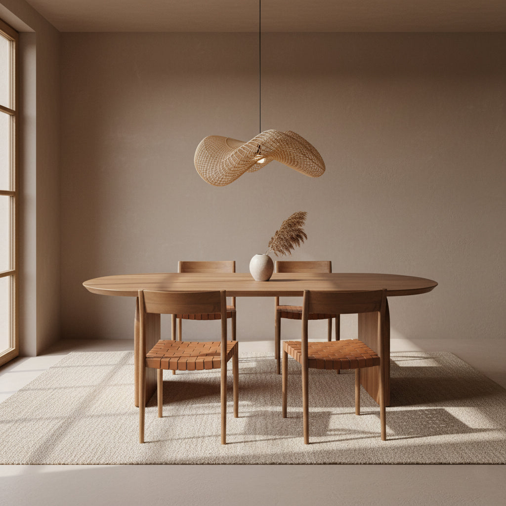 Wave rotan hanglamp L - Ø 71x26 cm