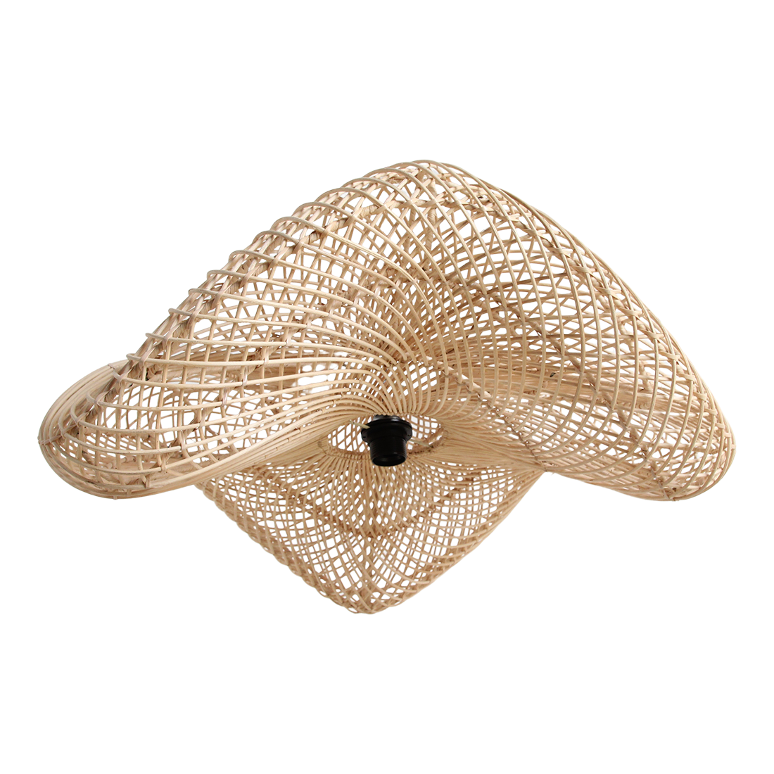 Wave rattan pendant lamp L - Ø 71x26 cm