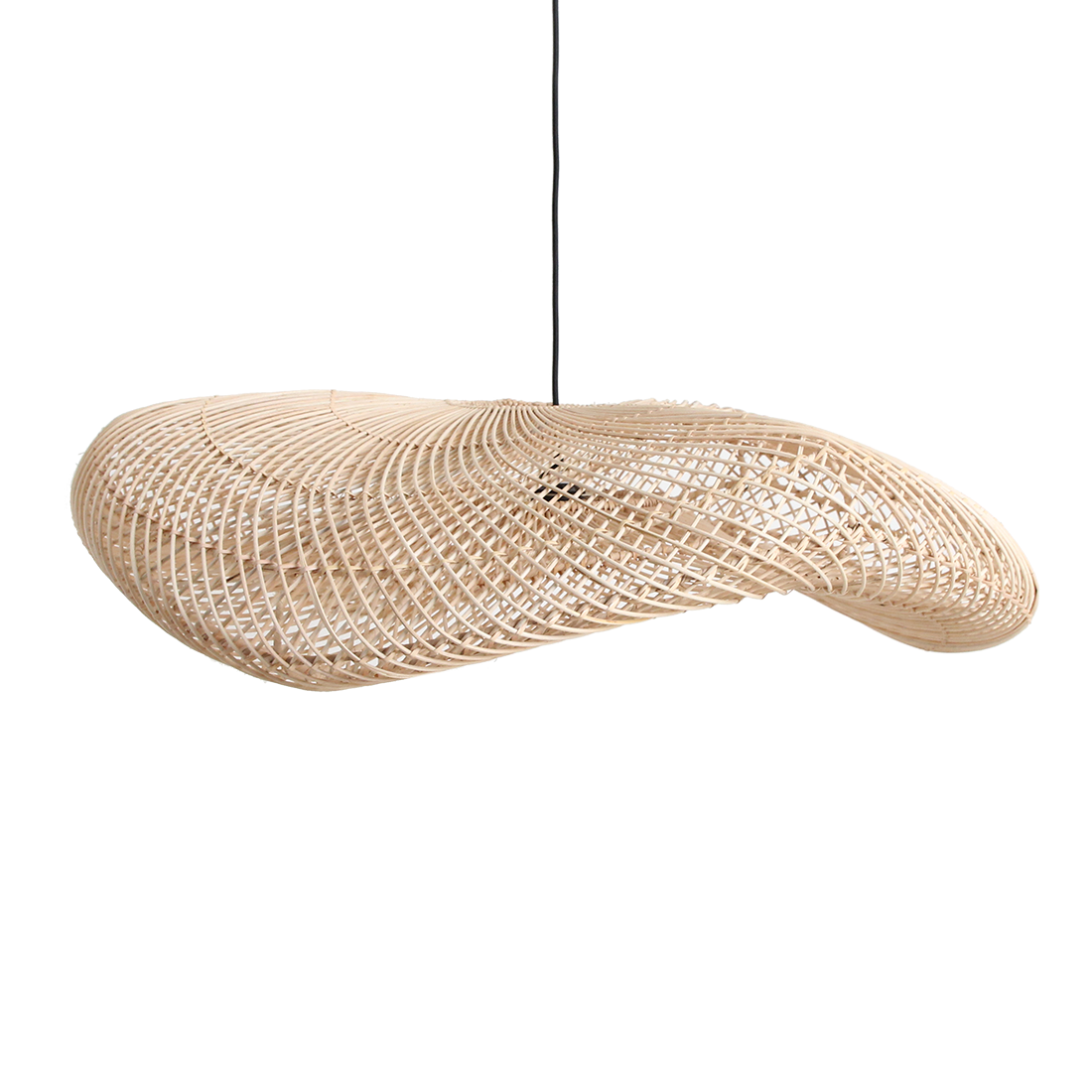 Wave  rotan hanglamp XL - Ø90x22 cm