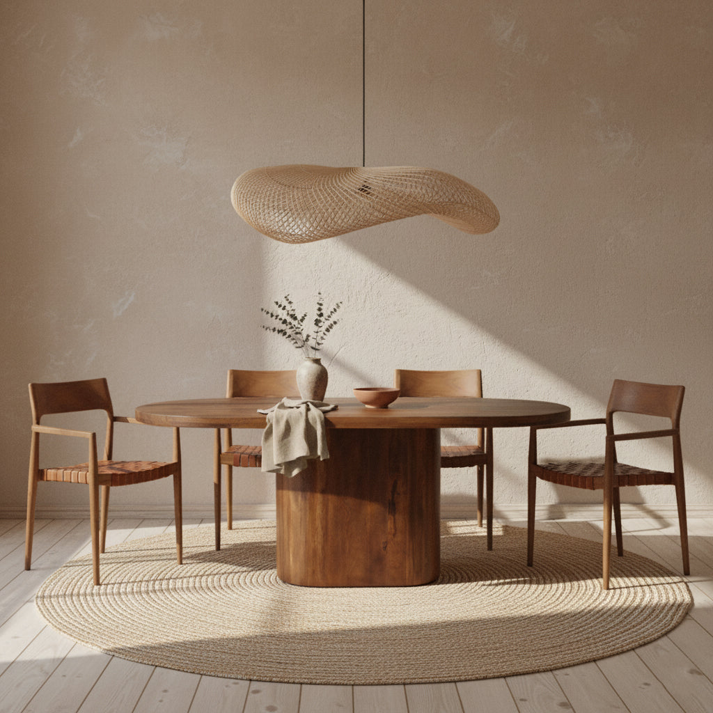 Wave  rotan hanglamp XL - Ø90x22 cm