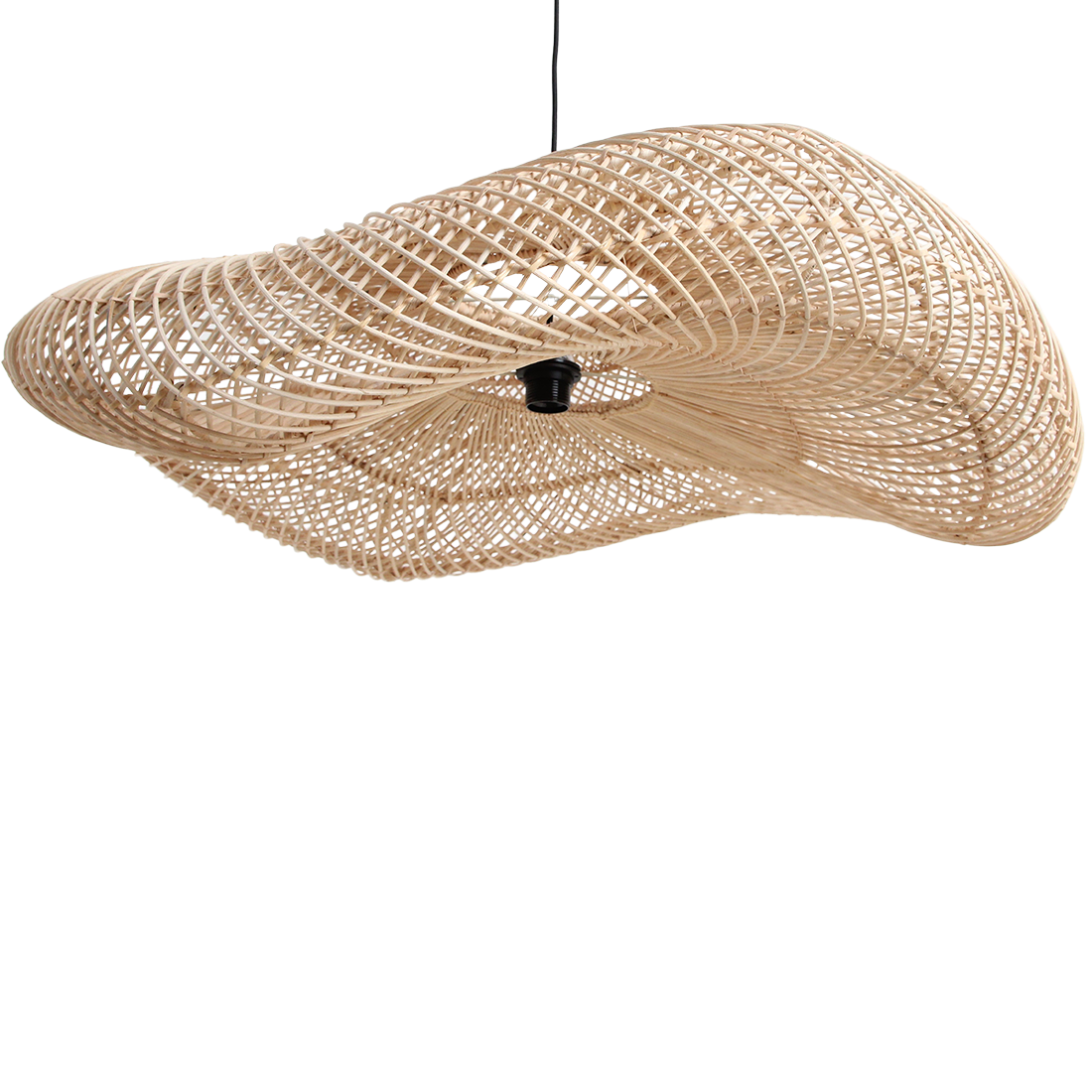 Wave  rotan hanglamp XL - Ø90x22 cm