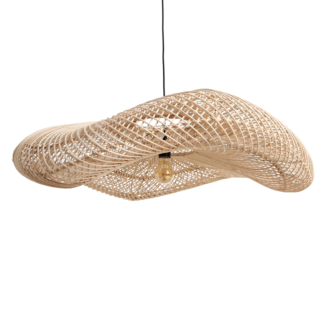 Wave rotan lamp  XXL - Ø115x35 cm