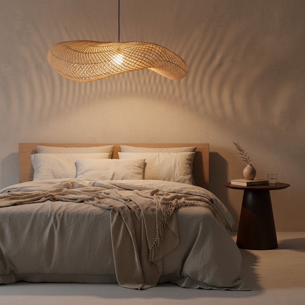 Wave rotan lamp  XXL - Ø115x35 cm