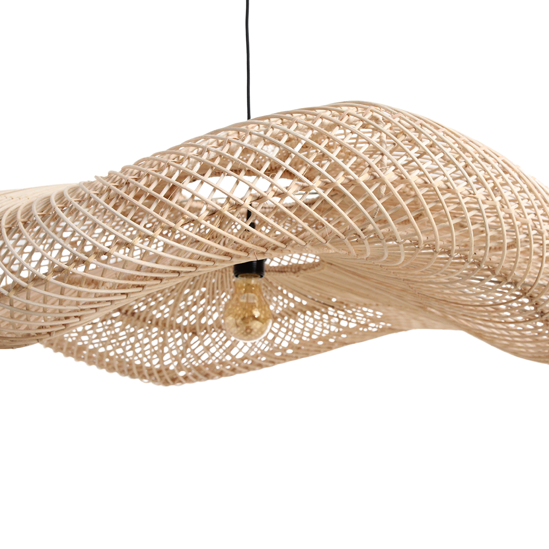 Wave rotan lamp  XXL - Ø115x35 cm