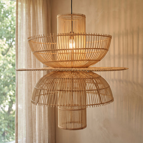 Saturn Rattan Pendant Lamp - Ø 65x63 cm