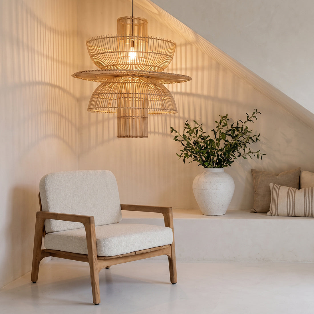Saturn rotan hanglamp - Ø 65x63 cm