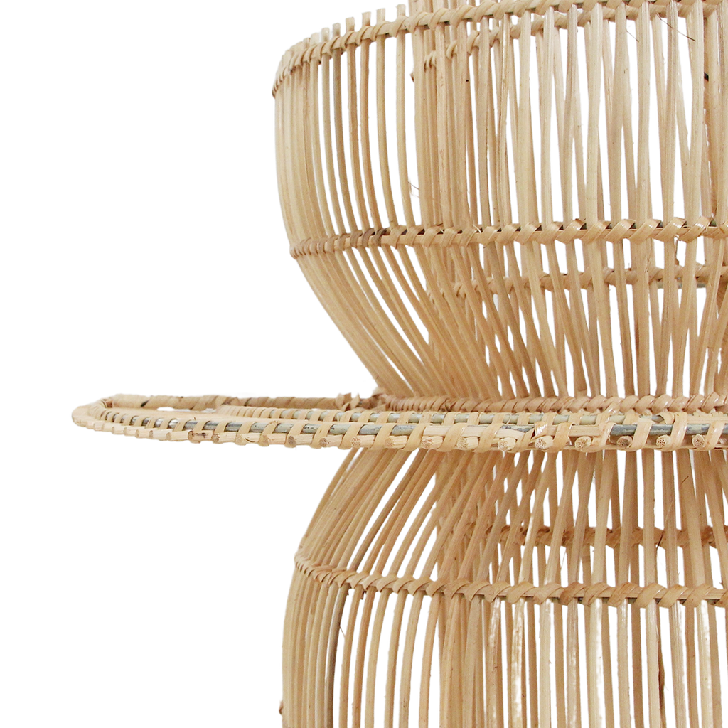 Saturn rotan wandlamp - 33x52x55 cm