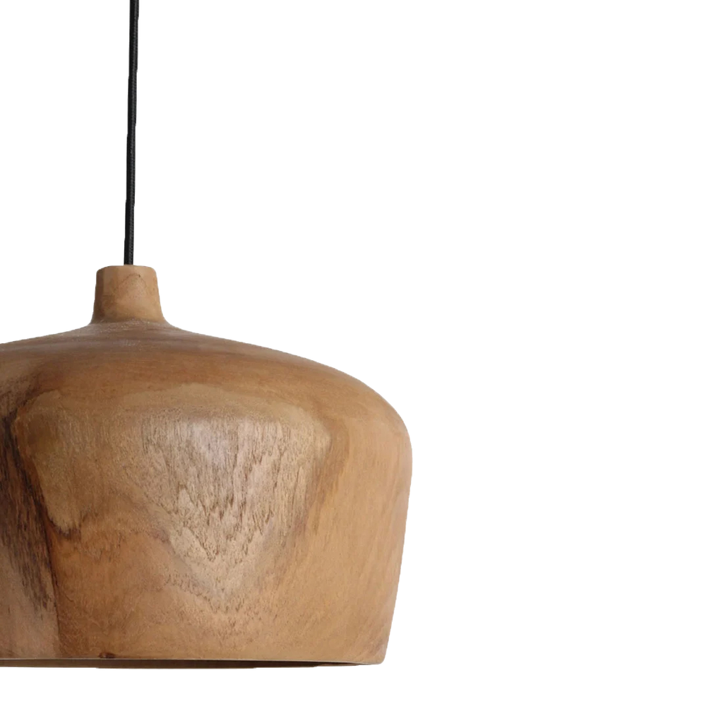 Sirocco teakhouten hanglamp Dome - Ø 30x20 cm
