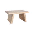 Mangohouten bijzettafel/kruk naturel - 40x25x20 cm