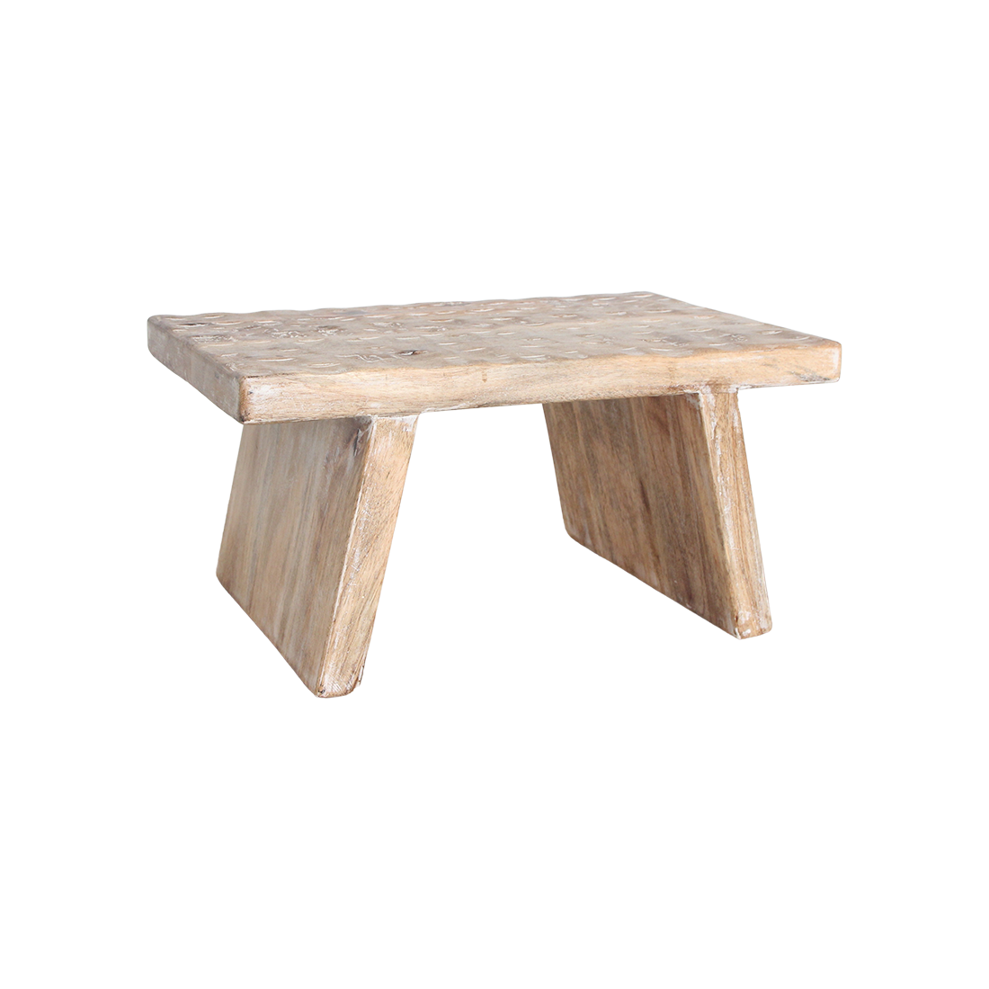 Mango wood side table/stool natural - 40x25x20 cm