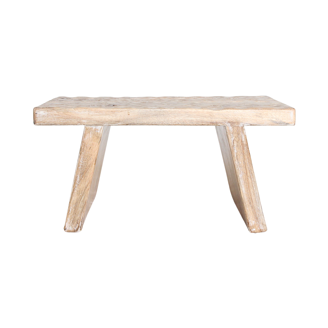 Mango wood side table/stool natural - 40x25x20 cm
