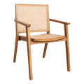 Nova teak eetkamerstoel met armleuning (set van 2)