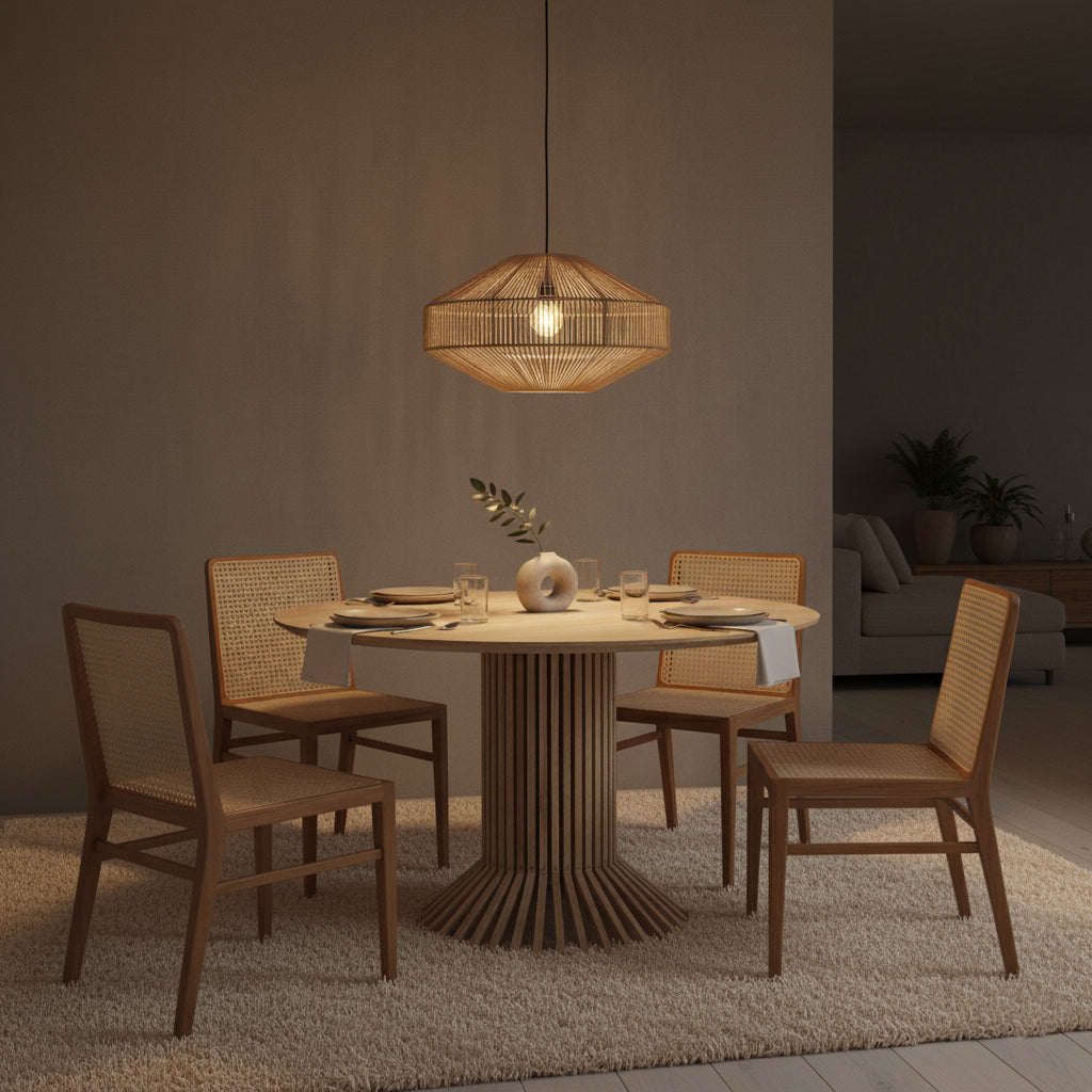Nova teakhouten eetkamerstoel - naturel (set van 2)