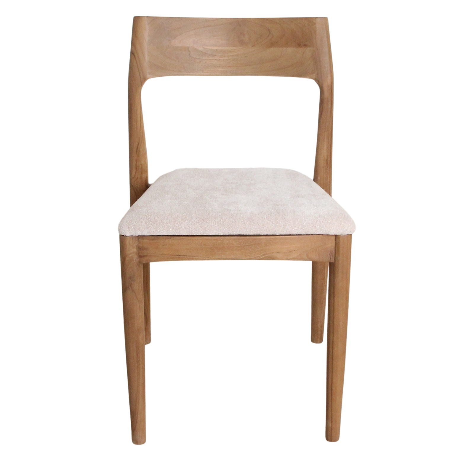 Freya teakhouten eetkamerstoel créme (set van 2)