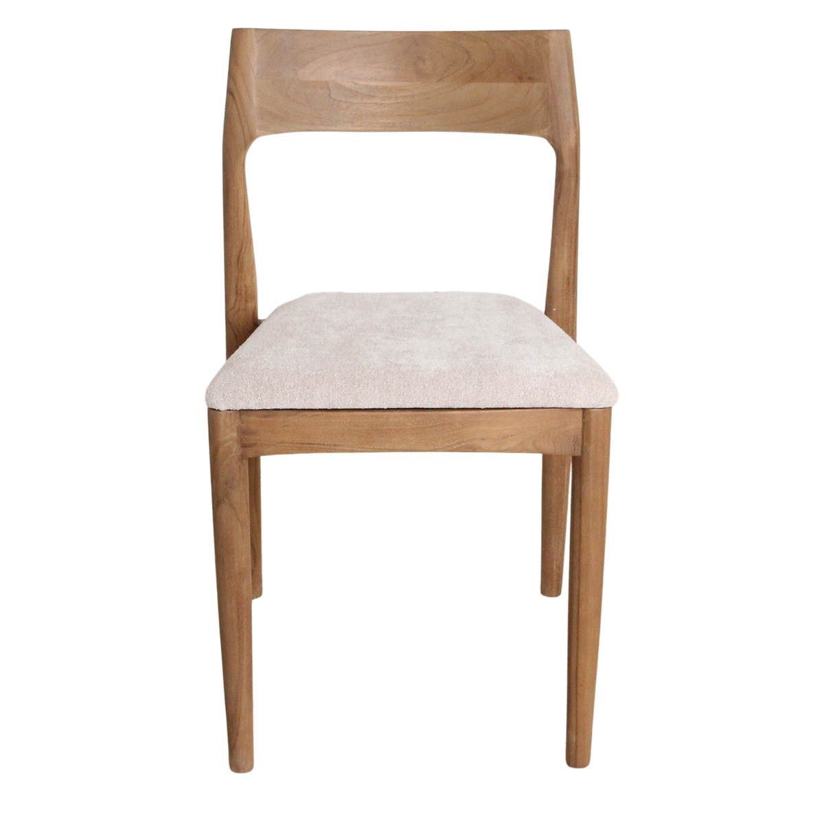 Freya teak dining chair cream (set of 2)