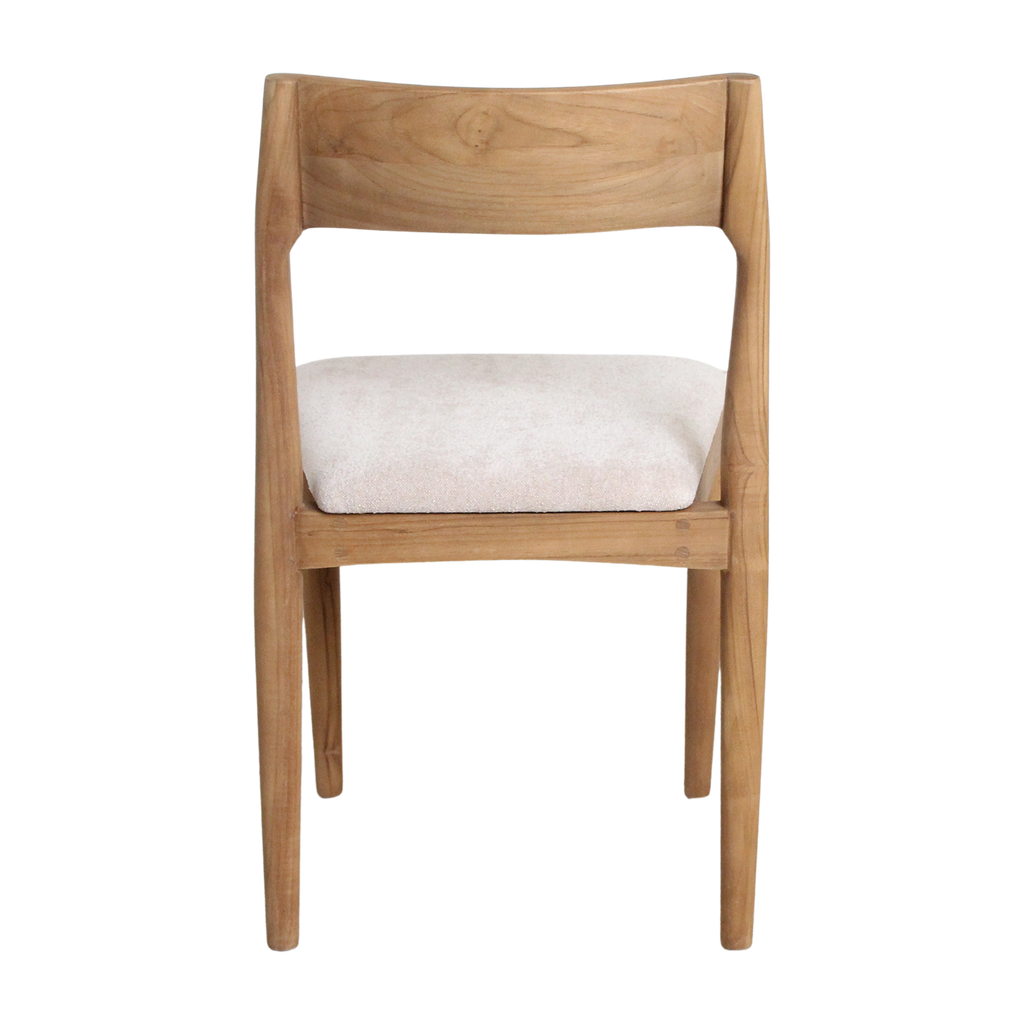 Freya teakhouten eetkamerstoel créme (set van 2)