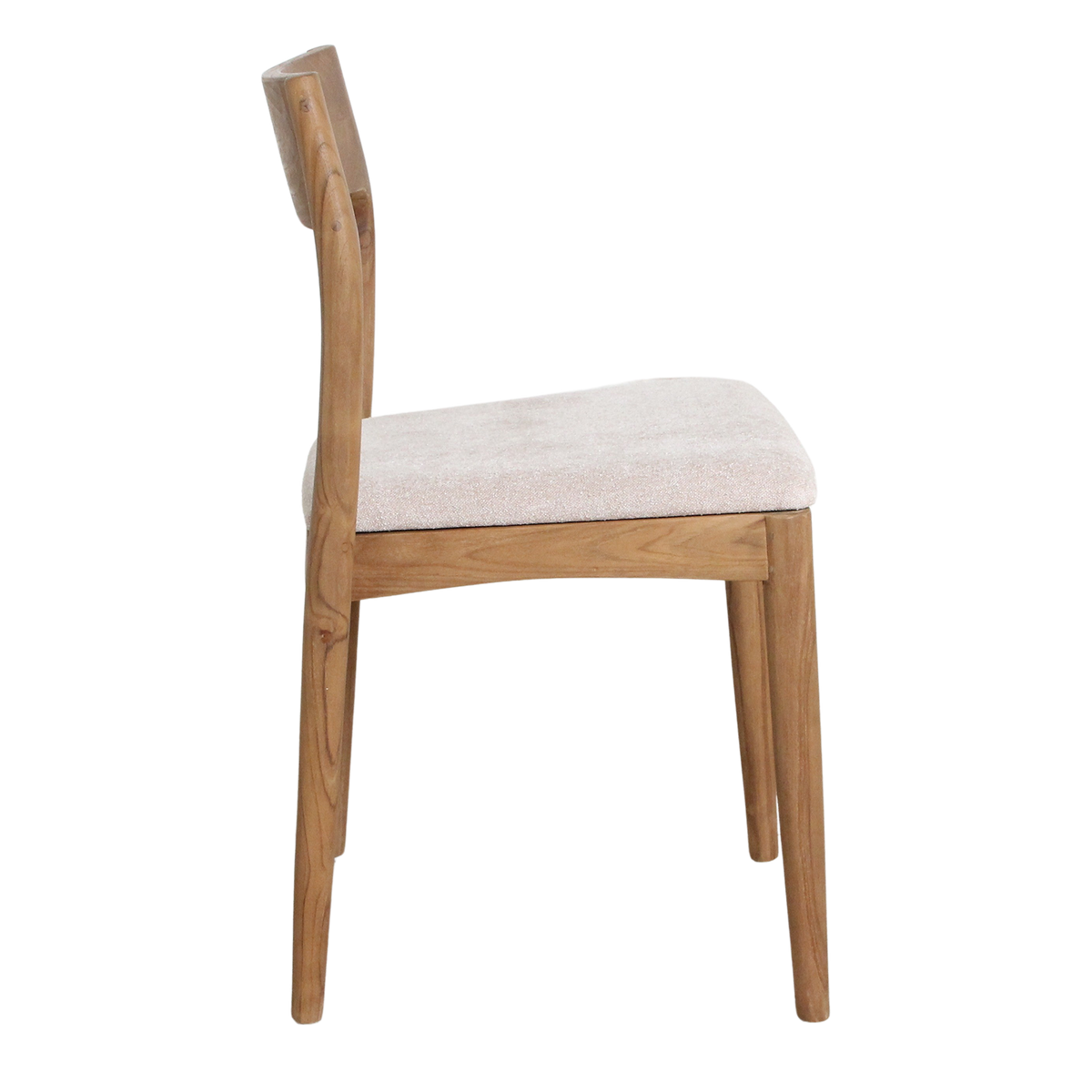 Freya teak dining chair cream (set of 2)