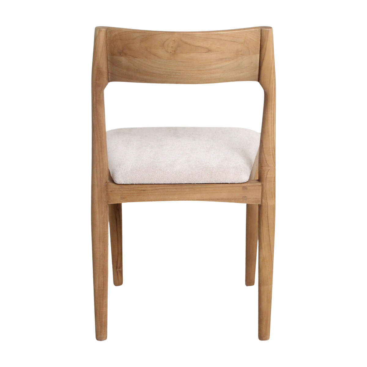 Freya teak dining chair cream (set of 2)
