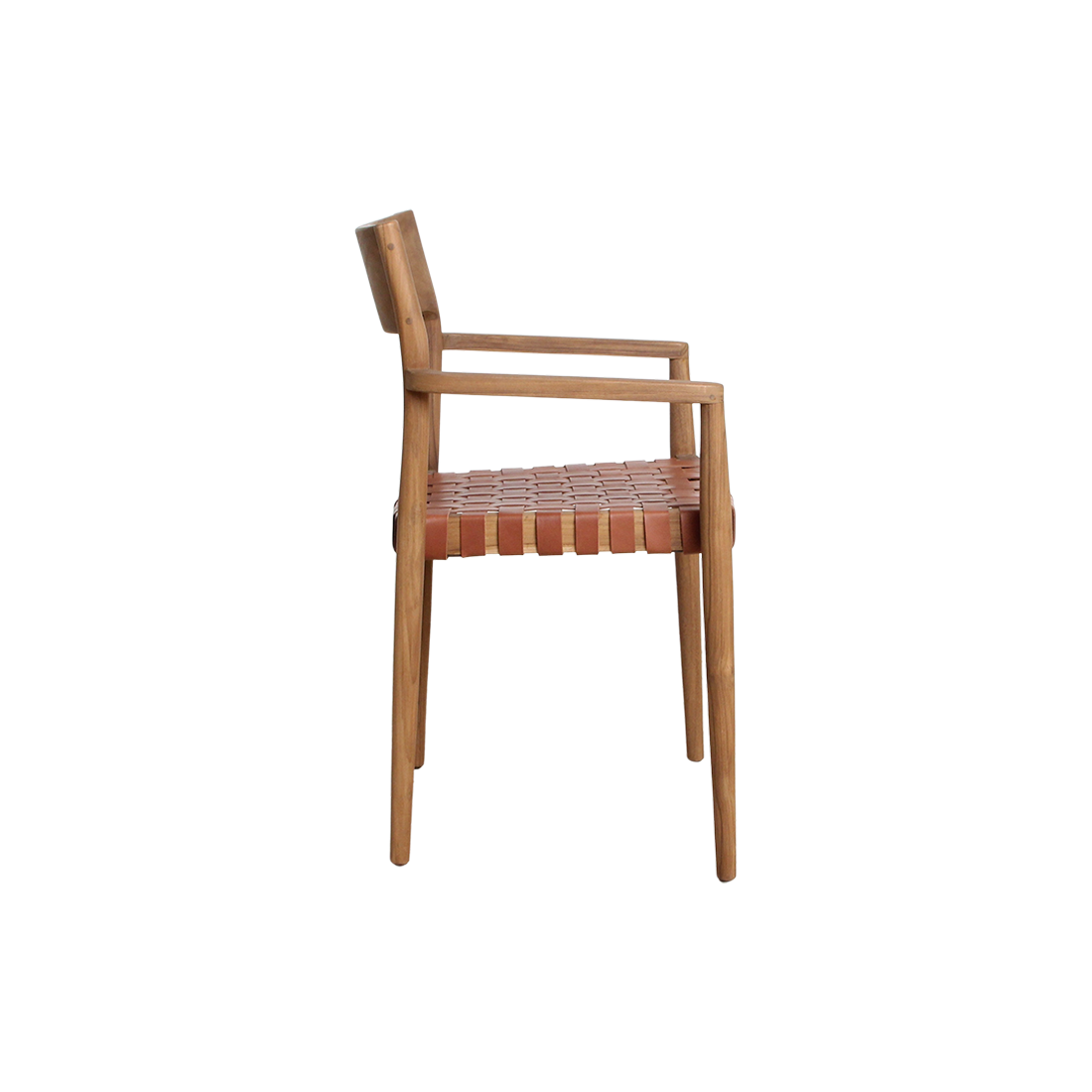 Freya teak eetkamerstoel met armleuning - Naturel (set van 2)