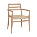 Verano teak tuinstoel met armleuning - Naturel (set van 2)