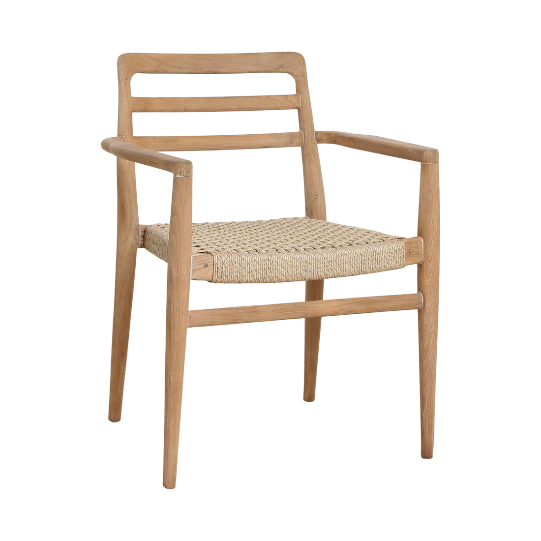 Verano teak tuinstoel met armleuning - Naturel (set van 2)
