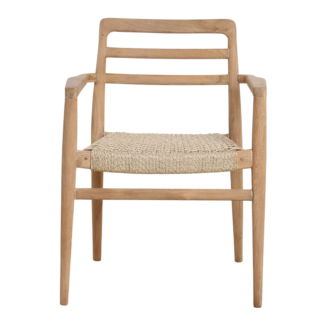 Verano teak tuinstoel met armleuning - Naturel (set van 2)