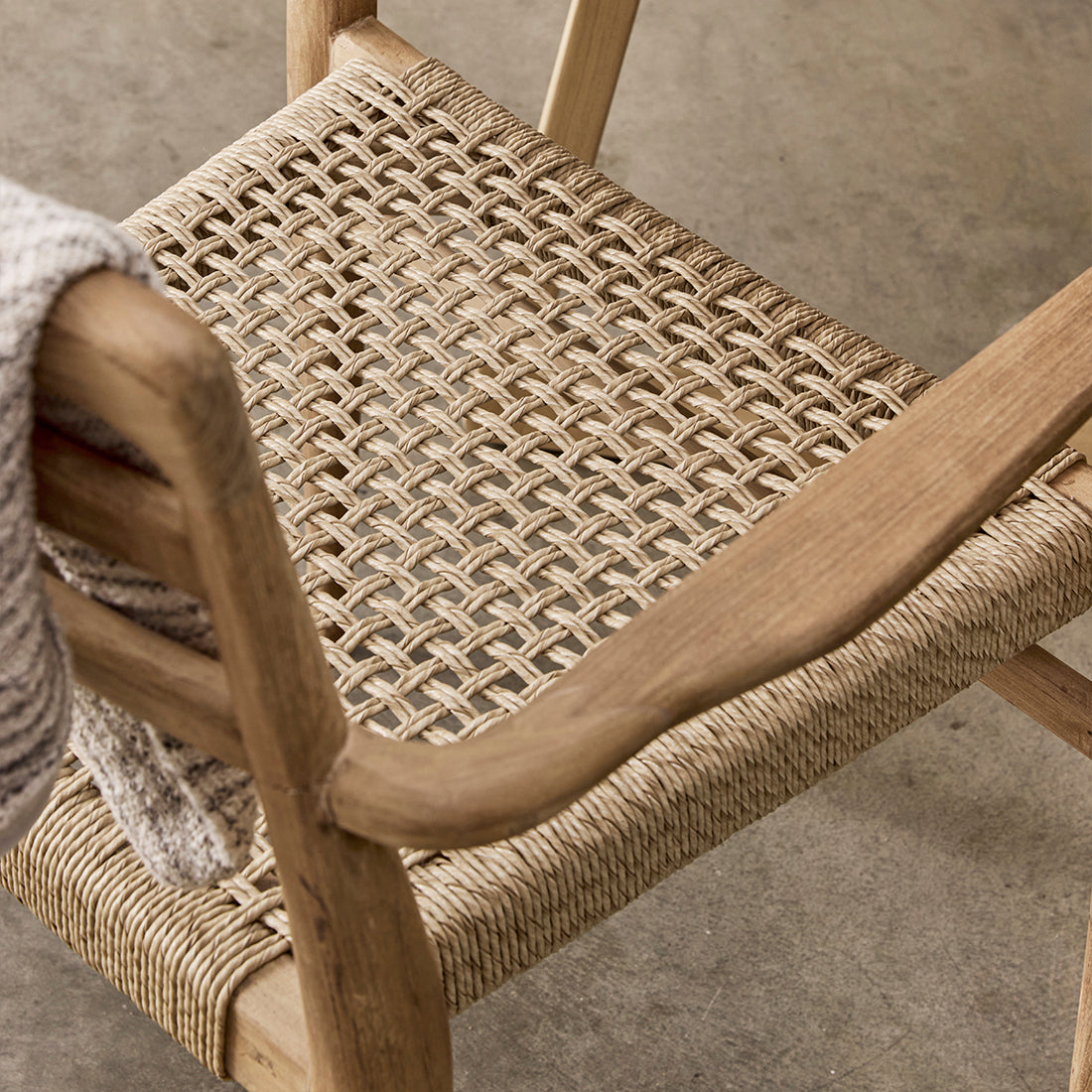 Verano teak tuinstoel met armleuning - Naturel (set van 2)