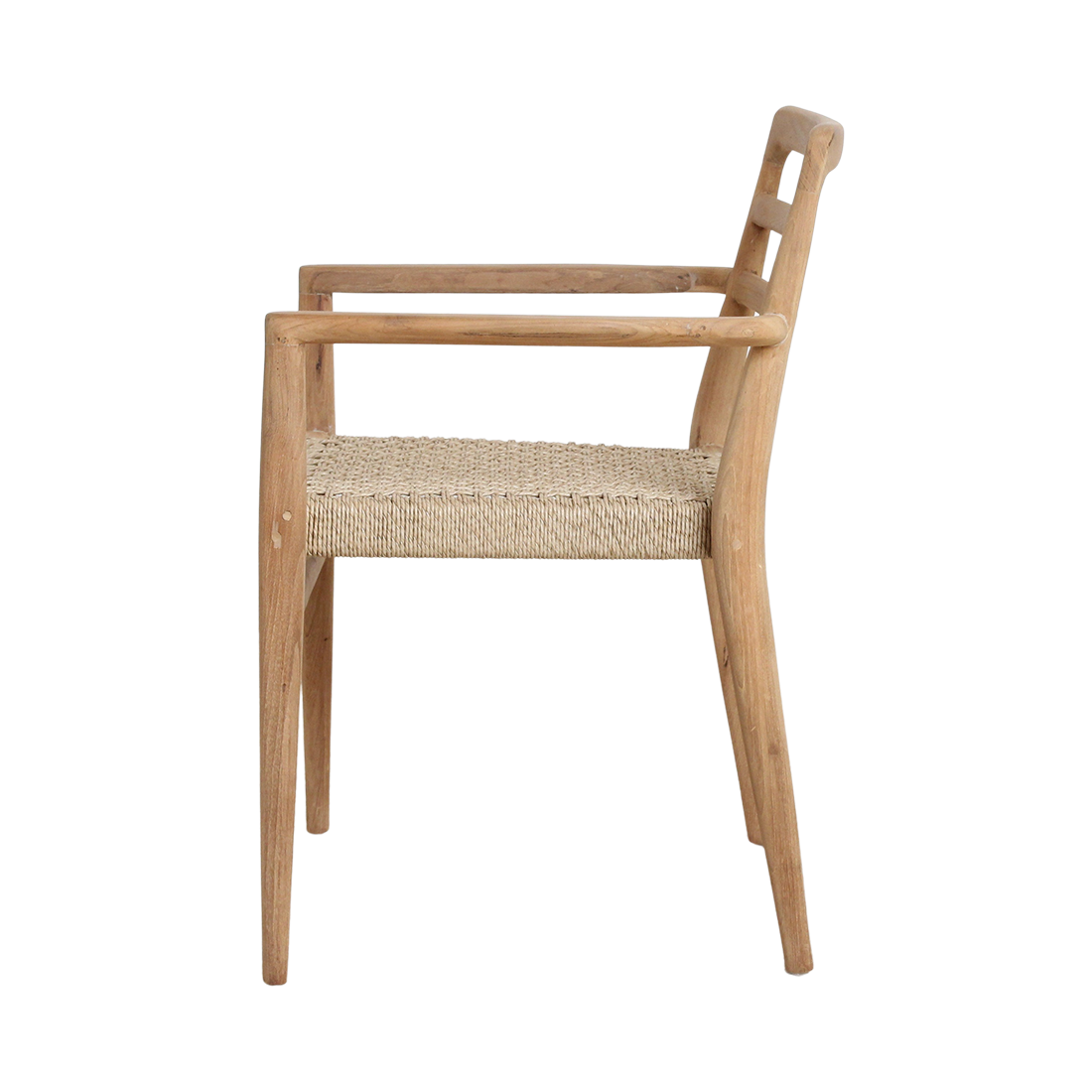 Verano teak tuinstoel met armleuning - Naturel (set van 2)