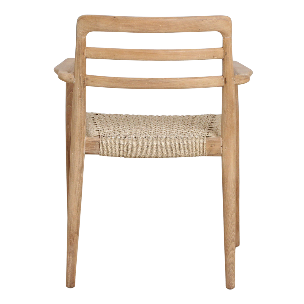 Verano teak tuinstoel met armleuning - Naturel (set van 2)