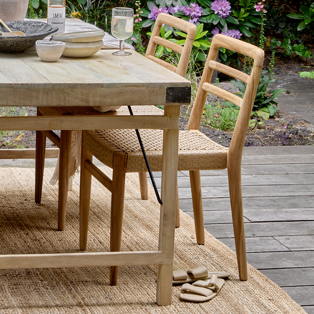 Verano Teak Garden Chair - Natural (set of 2)