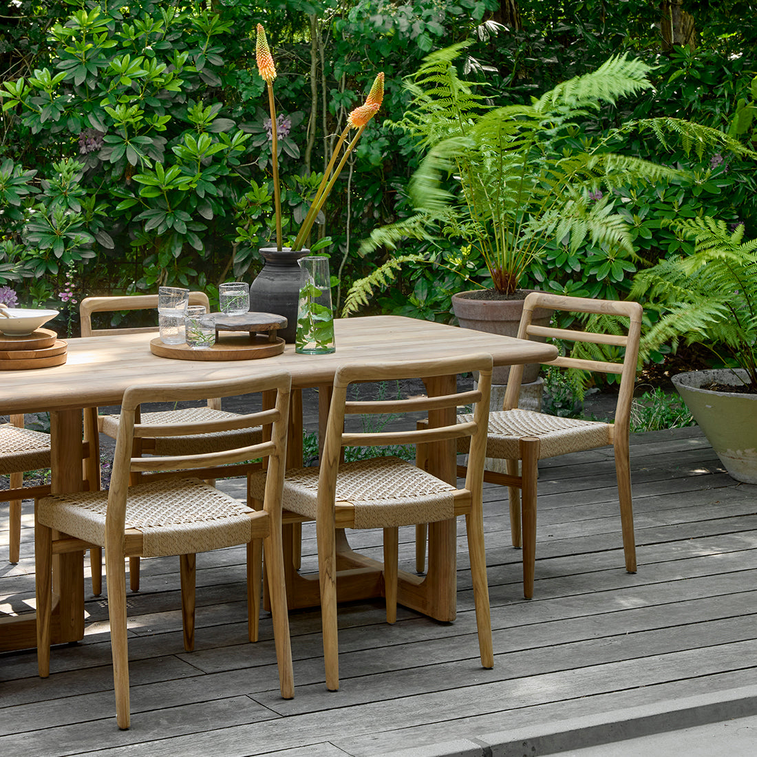 Verano Teak Garden Chair - Natural (set of 2)