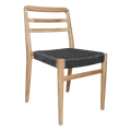 Verano teakhouten tuinstoel - Zwart (set van 2)