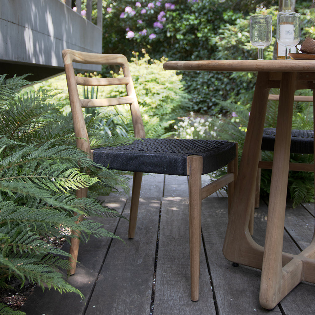 Verano teakhouten tuinstoel - Zwart (set van 2)