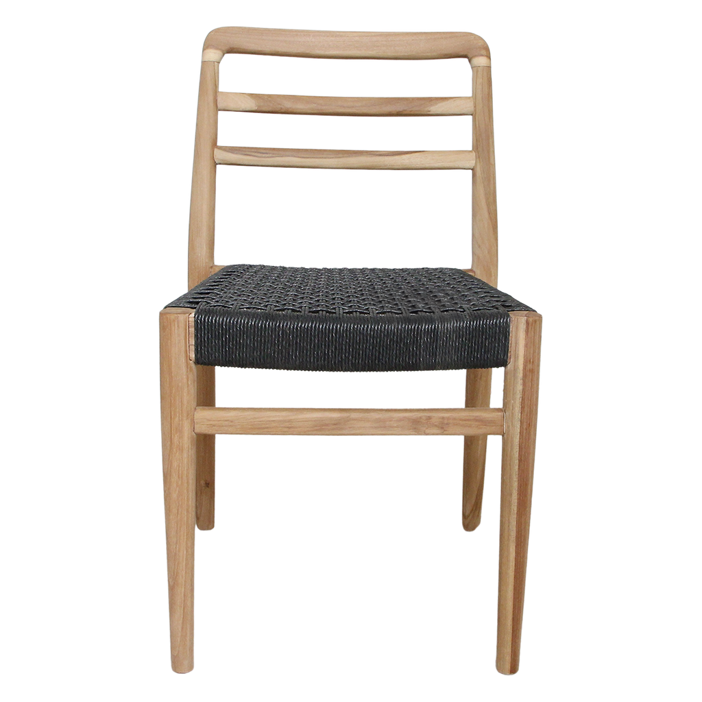 Verano teakhouten tuinstoel - Zwart (set van 2)