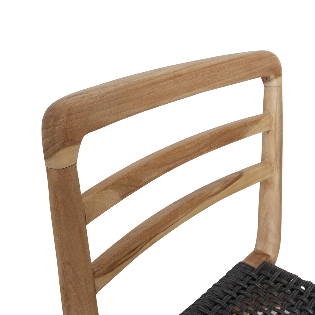 Verano teakhouten tuinstoel - Zwart (set van 2)
