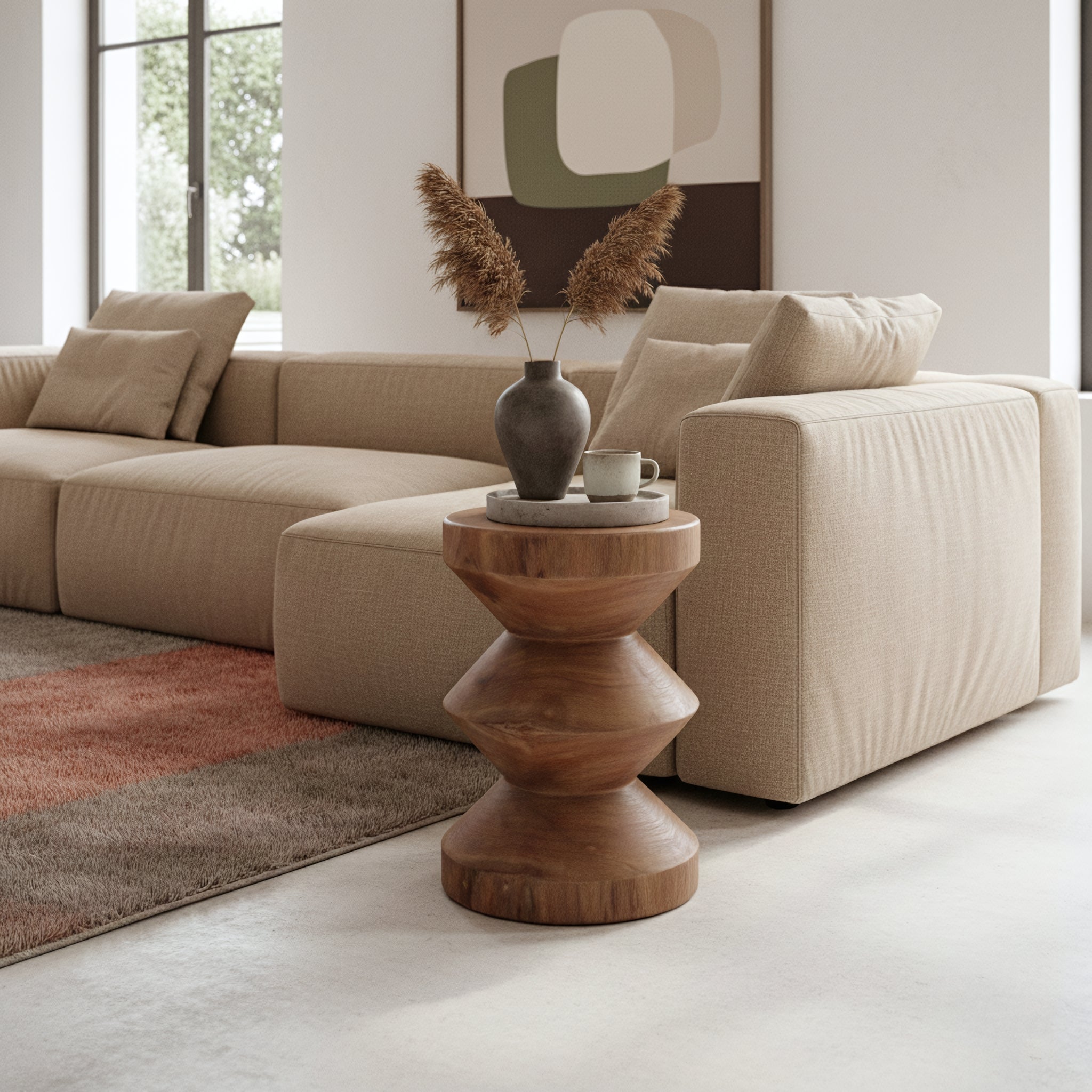 Forma teakhouten bijzettafel Rizo naturel