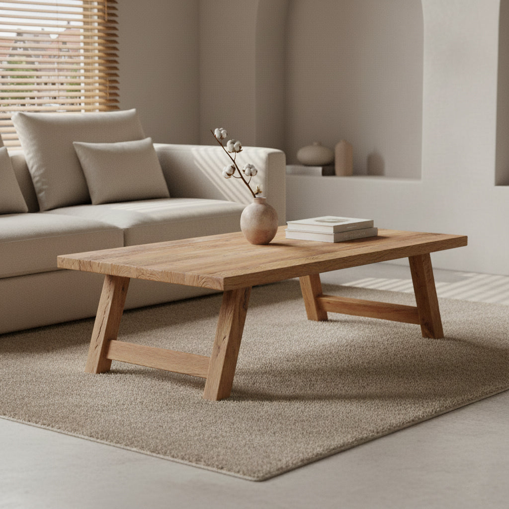 Farmwood rechthoekige salontafel - FSC-gerecycled hout - 140x65x38 cm