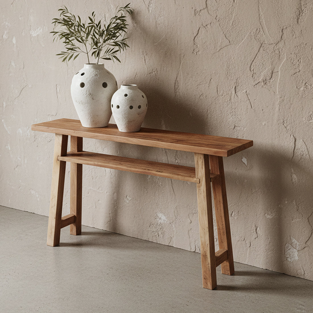 Farmwood wandtafel/sidetable large - FSC-gerecycled hout