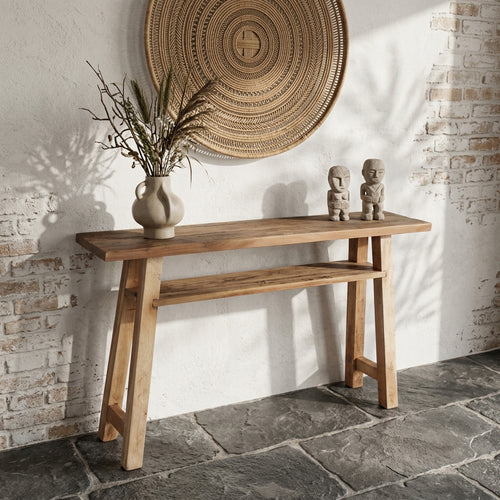 Farmwood wandtafel/sidetable large - FSC-gerecycled hout