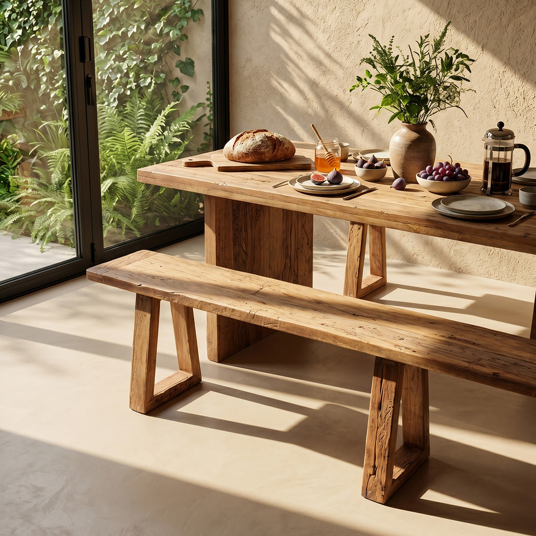 Farmwood Waterfall eettafel - FSC-gerecycled hout - 240 cm