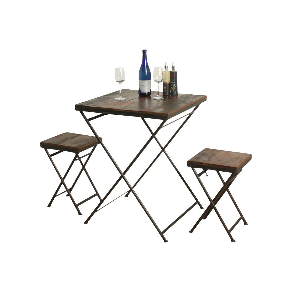 Factory inklapbare tafel - FSC-gerecycled hout - 60x60x76 cm