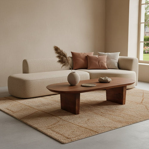 Bullnose salontafel bruin - mangohout - Noël Home