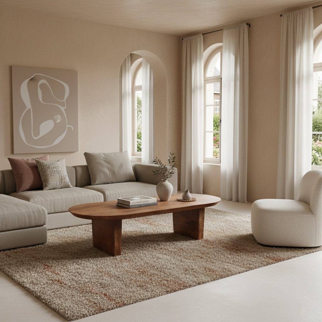 Bullnose salontafel bruin - mangohout