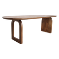 Bullnose eettafel bruin 180 cm - mix onderstel