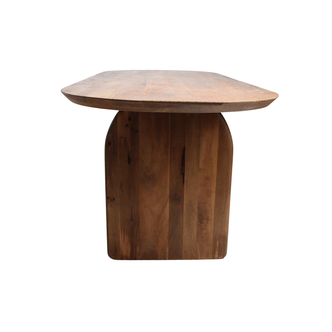 Bullnose eettafel bruin 180 cm - mix onderstel