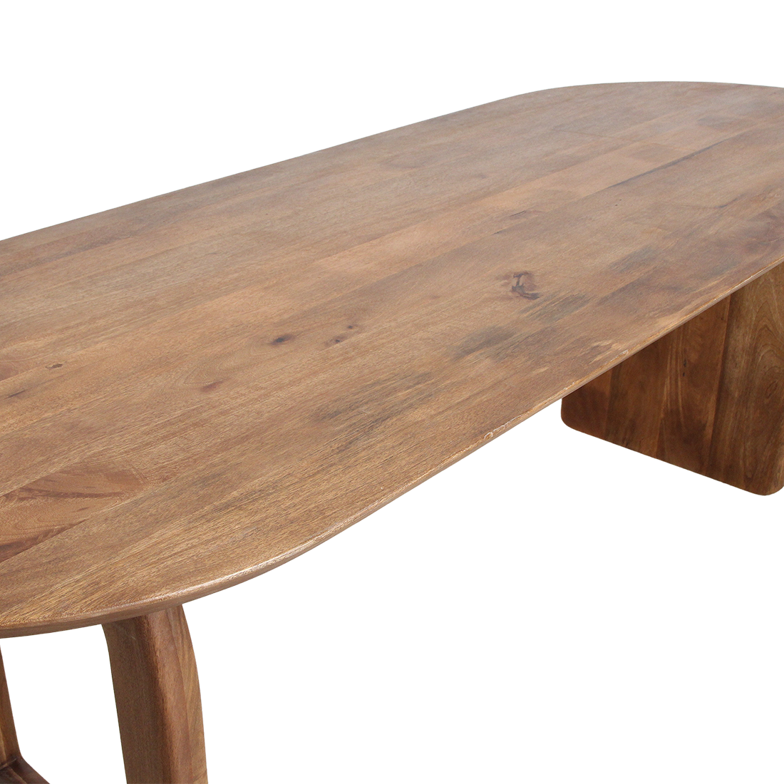 Bullnose eettafel bruin 180 cm - mix onderstel