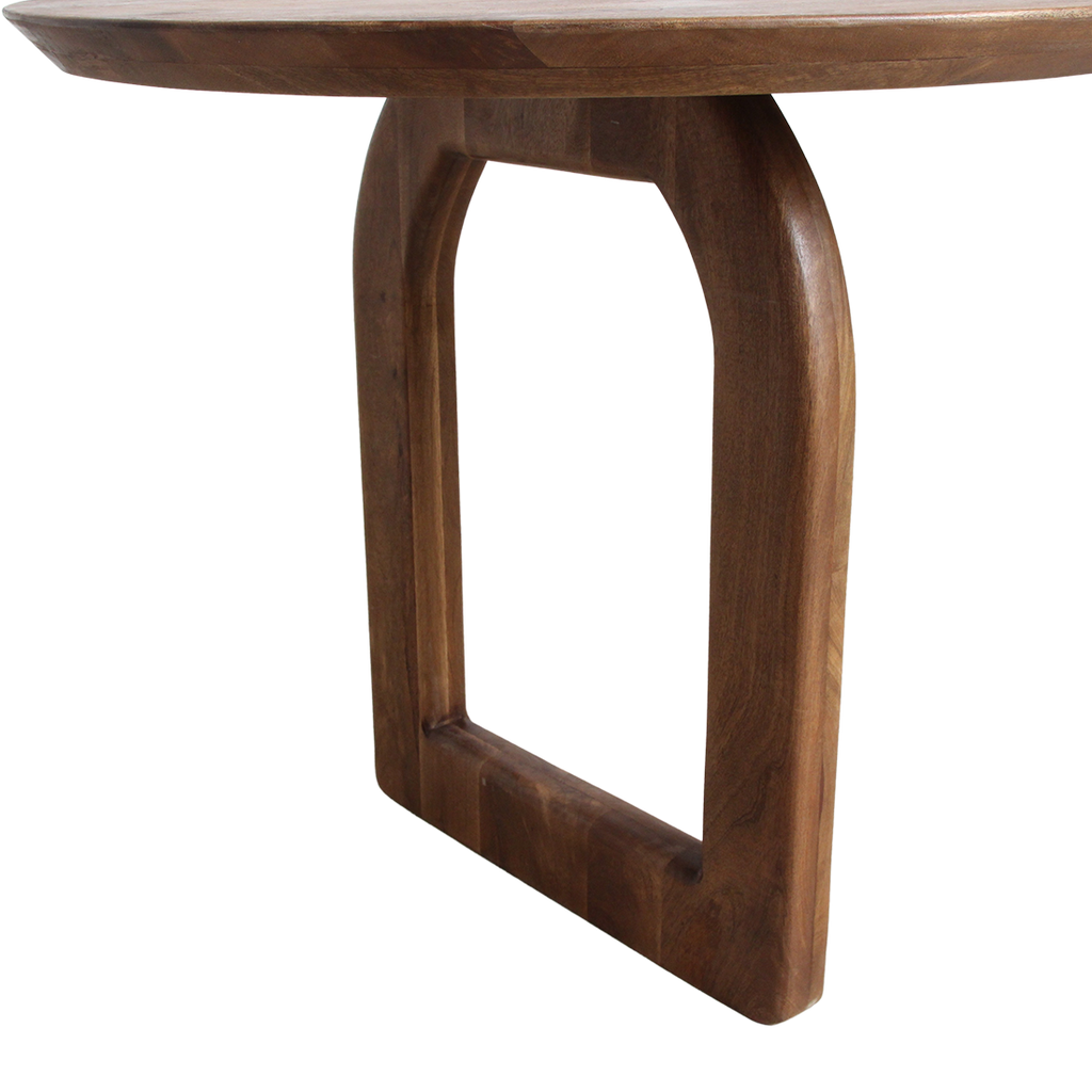 Bullnose eettafel bruin 200 cm - mix onderstel